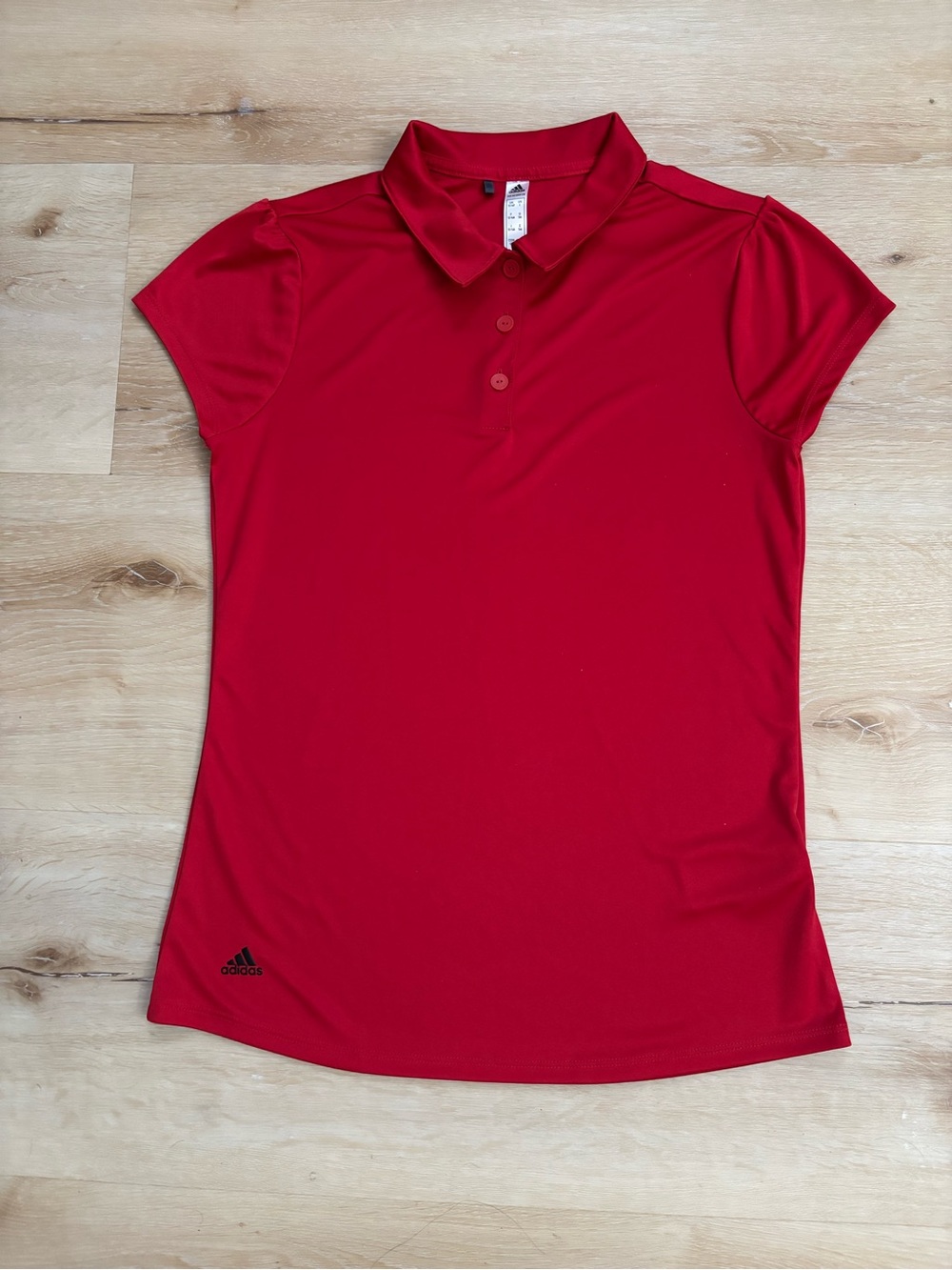 Adidas Primegreen Kid’s Red Short-Sleeve Polo Shirt